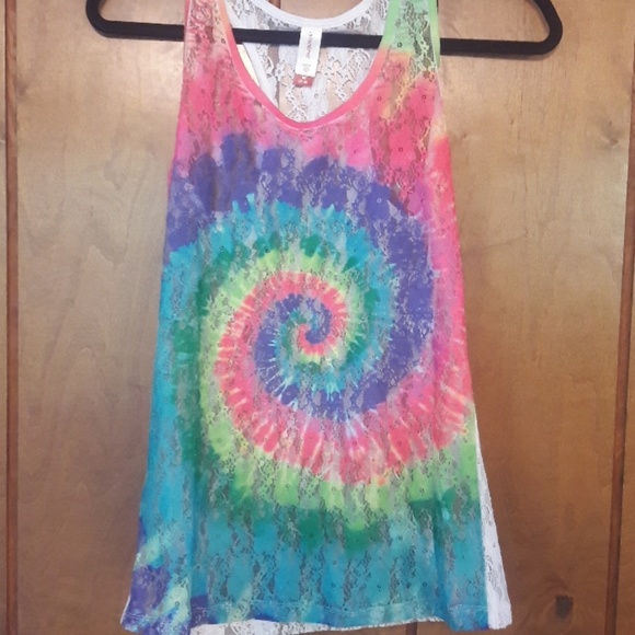 No Boundaries Tops - Tie-dye tank top